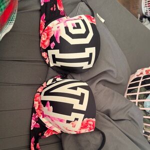 PINK Victoria's Secret Black Bikini Top